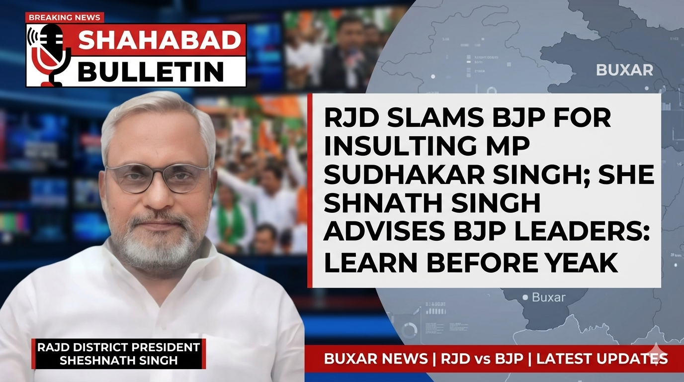 सांसद सुधाकर सिंह पर टिप्पणी को लेकर सियासी घमासान: राजद ने भाजपा नेताओं को दी ‘ज्ञानार्जन’ की नसीहत
