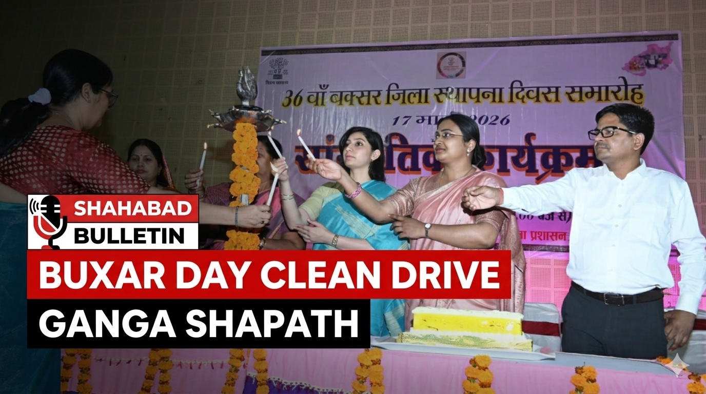 बक्सर स्थापना दिवस: नाथ बाबा घाट पर उमड़ा जनसैलाब, डीएम की मौजूदगी में स्वच्छता और पर्यावरण संरक्षण का लिया संकल्प