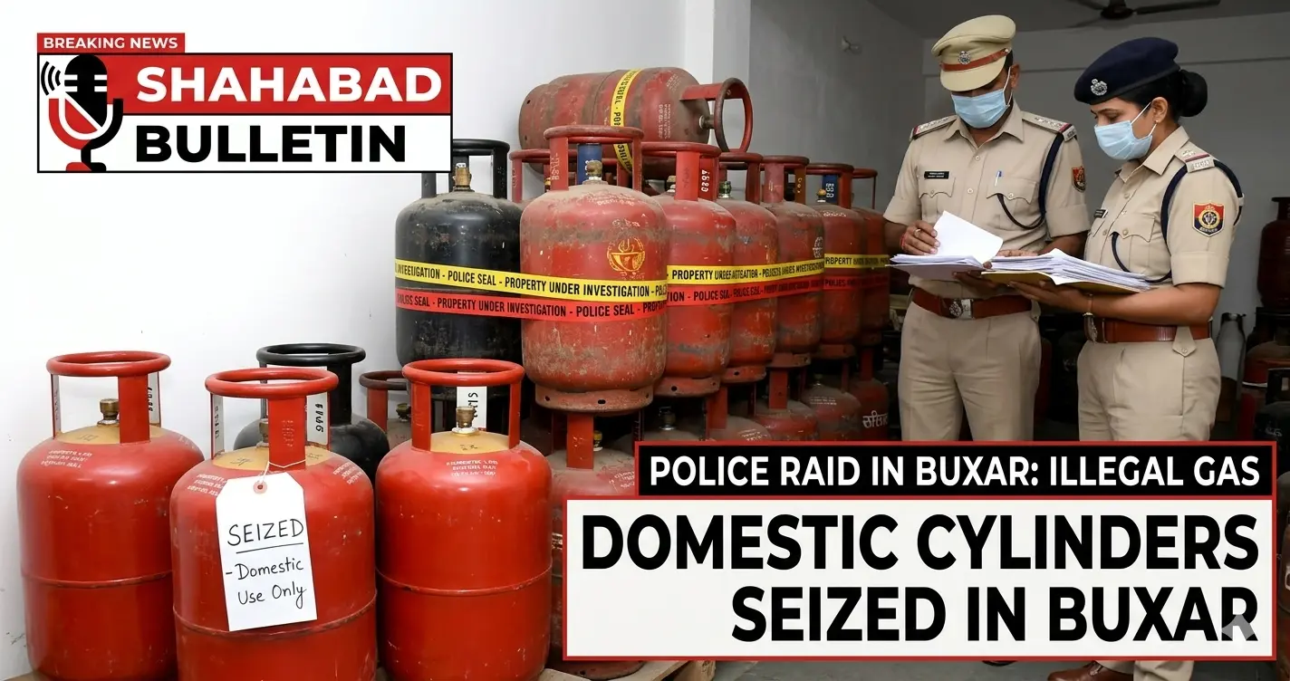 बक्सर में घरेलू गैस सिलेंडरों की कालाबाजारी पर पुलिस का बड़ा एक्शन, दो रेस्टोरेंटों पर FIR, 24 सिलेंडर जब्त