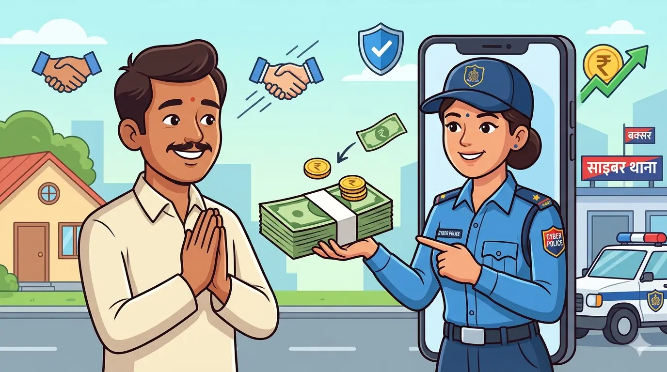 बक्सर: साइबर पुलिस की बड़ी कामयाबी, जालसाजों के चंगुल से वापस कराए ठगी के एक लाख रुपये