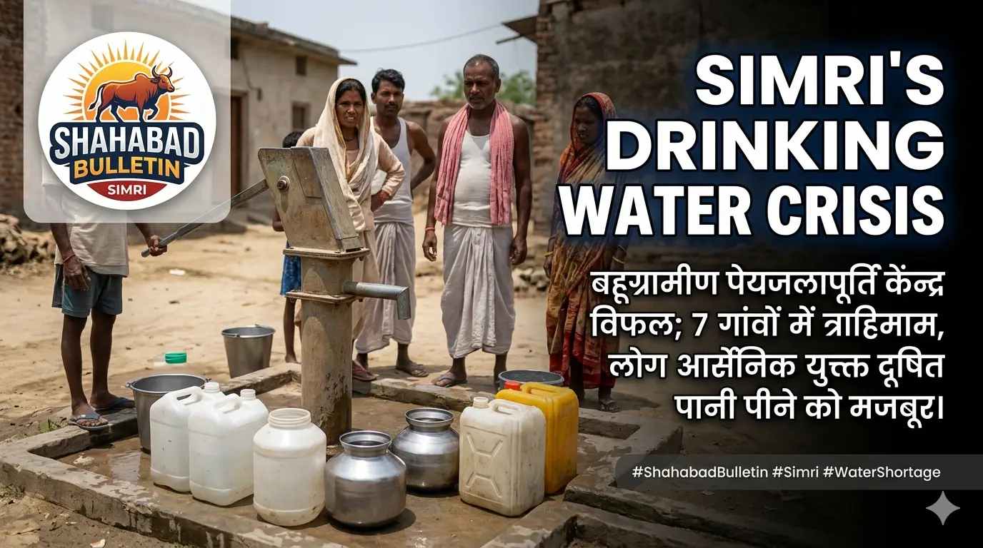 सिमरी में करोड़ों की बहुग्रामीण जलापूर्ति योजना बेपटरी: 7 गांवों के हजारों लोग आर्सेनिक युक्त दूषित पानी पीने को मजबूर